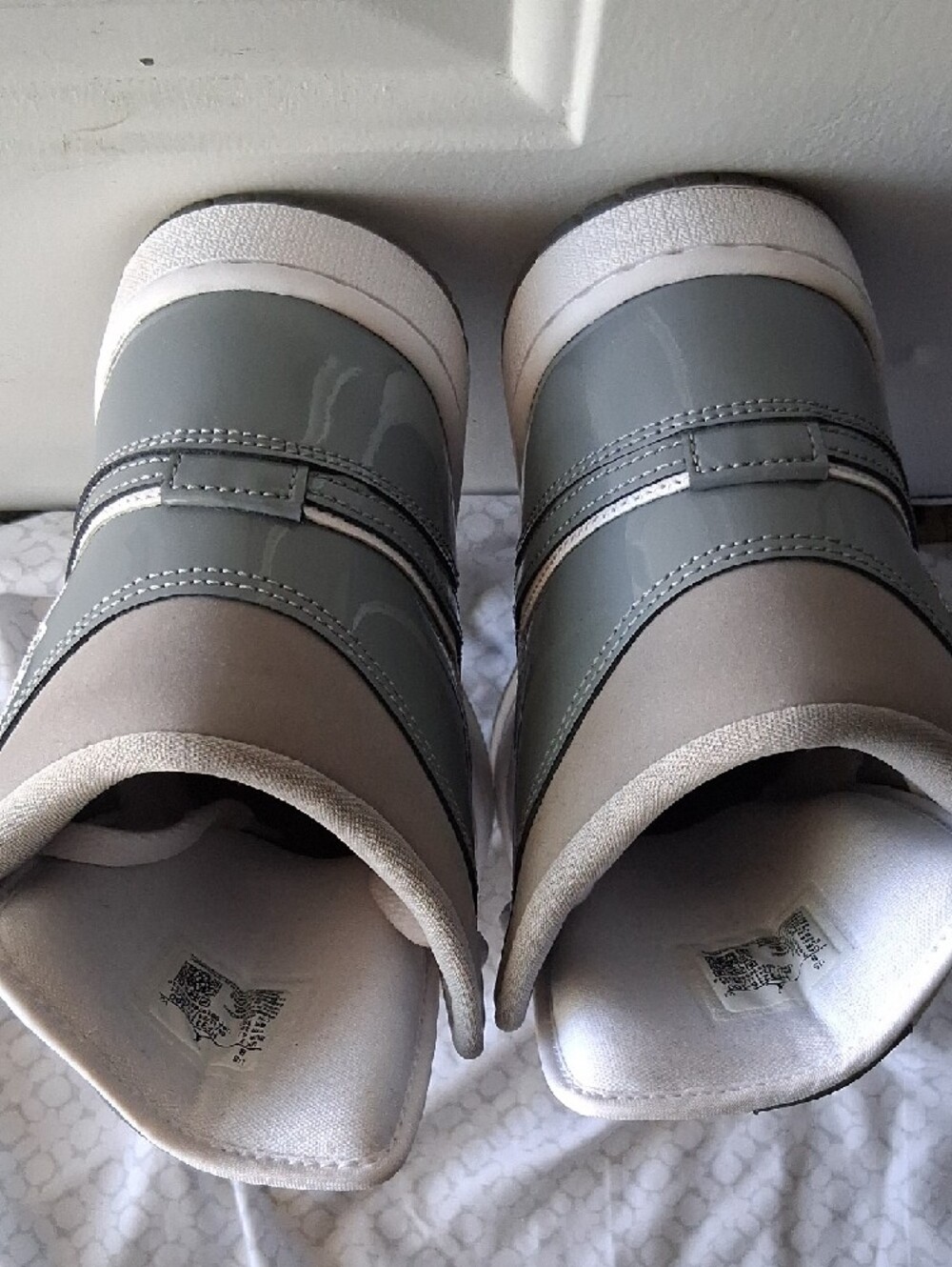 Jordan High Top Sneakers - White & Gray - Picture 5 of 9